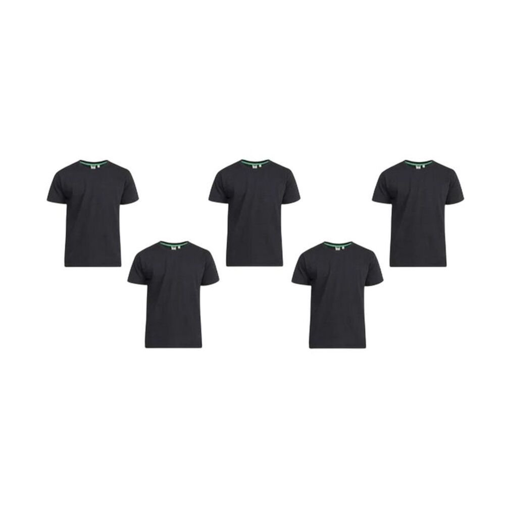 Duke Mens Smartly Combed Cotton Kingsize T-Shirt (Pack of 5) / Black